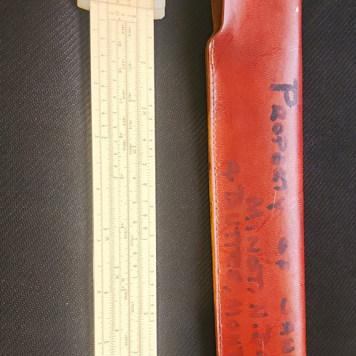 Vintage slide rule brown - vintage,
